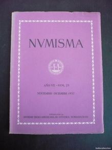 Bücher: NUMISMA. AÑO VII. Núm. 29. Noviembre - Diciembre.